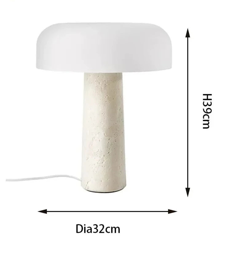 Tischlampe Carla mit Travertinfuss